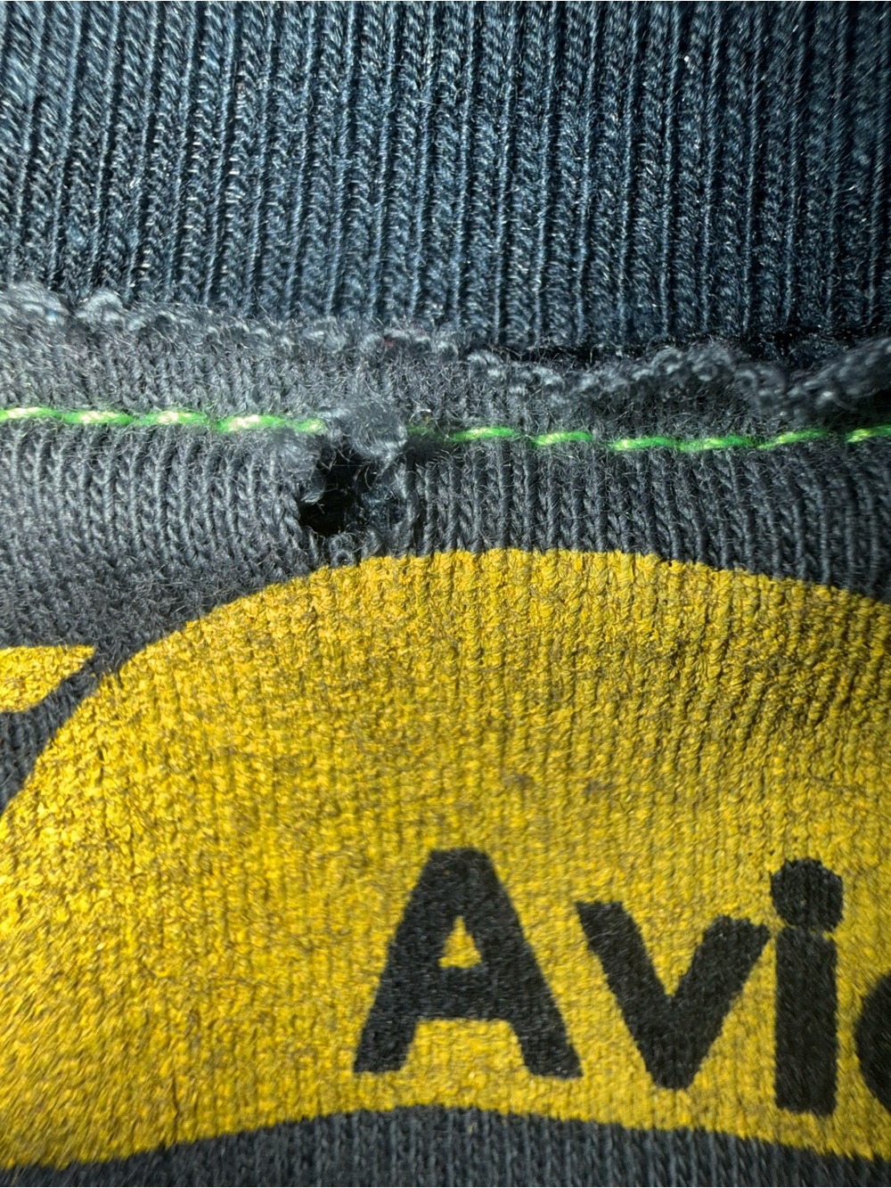 Aviator Nation Navy Crewneck Sweatshirt with Red Heart Patch - Picture 5 of 5